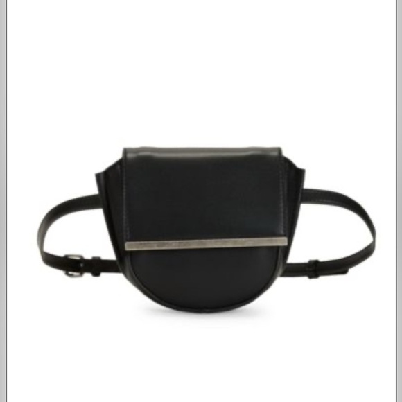 SAM EDELMAN Jasmine Convertible Belt Bag Black Faux Leather - Picture 1 of 9